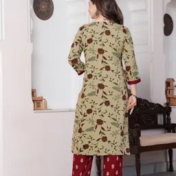 prisca Women Viscose Rayon Kurta Palazzo Dupatta Set image 2