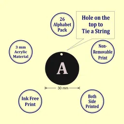 traq Acrylic Alphabetical Token/Coins Pack of A to Z image 2