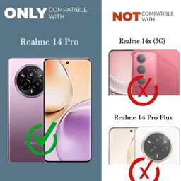 4 yards Back Cover for Realme 14 Pro (Dual Design Glitter Sparkle and Detachable Diamond Print Case) image 2