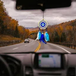 jiyu creation Designed Evil Eye Car Hanging | Nazar Battu Charm | Protection Decor Car & Home Car Hanging Ornament image 1