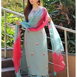 doli impex Women Viscose Rayon Kurta Palazzo Set image 2