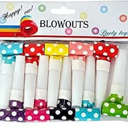 super easy Multicolor Blowouts Paper Blow Outs Noise Makers Whistle Horn for Kids-picture-16
