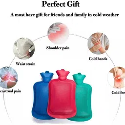 piru Reusable Rubber Heating Bag for Body, Back & Muscle Pain Therapy Hot Water Bag 2000 ml Hot Water Bag image 3