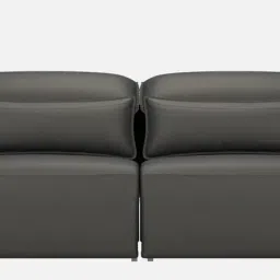 durian Serena Leatherette 3 Seater Sofa In Grey Colour With Remote Control Function image 3