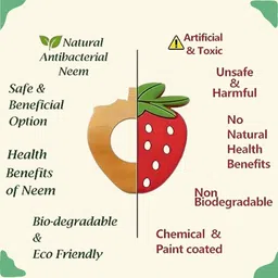 naari mart Neem Wooden Teether Combo For Kids First Toy Teether image 3