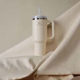 tiny treasure wraps Stanley Quencher H2.0 Tumbler with Handle and Straw -Cream Stainless Steel Tumbler image 2