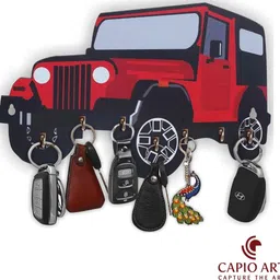 capio art Designer Premium HD UV Printed Thar Car Shape designer Home And Office Decor Wood Key Holder-picture-20