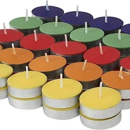 kesariya Colorful Tea Light Candles for Diwali Décor_tc30 Candle image 2