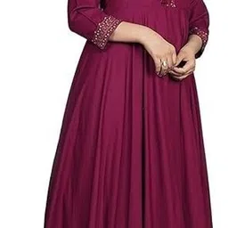nandi Rayon Blend Stitched Flared/A-line Gown image 4