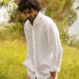 trendfeverstore Men Regular Fit Solid Button Down Collar Casual Shirt image 2