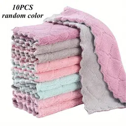 hsr Kitchen Dish Cleaning Microfiber Wipes Magic Oil Resistant Cleaning Cloth(10) Sponge Wipe-picture-17