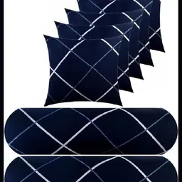 jayog enterprise Microfibre Bolster Pack of 7 Stripes 5 Cushion 2 Bolster-picture-29
