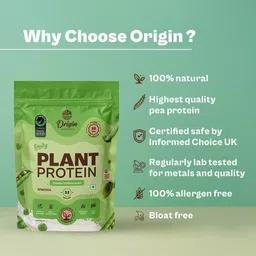 origin nutrition 100% Natural Unflavoured Vegan Protein Powder, 30g Plant-Based Protein image 4