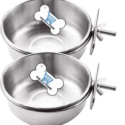 the dds store 2PCS Bird Feeding Dish Cups, Stainless Steel Bowl Coop Cup, Water Bowl 500.ML Stainless Steel Pet Bowl-picture-27