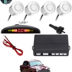 monolive Car Reverse Parking White Sensor With Led Display/Buzzer-20 White 4Parking Sensor Increased Safety For Passengers Universal For Car-20 Parking Sensor-picture-17
