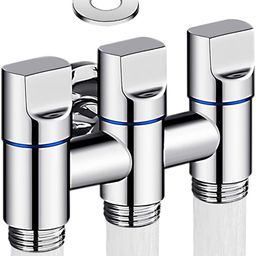 flipkart smartbuy 3 in 1 Angle Cock Silver | Angle Valve | 3 Way Angle Cock (Pack of 1) For Bathroom/Wash Basin Taps With Wall Flange Angle Cock Faucet-picture-34