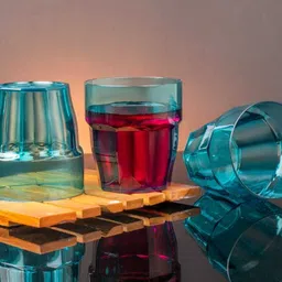 sheakox (Pack of 6) Ice Glass Set 6 Glass Set Water/Juice Glass image 2