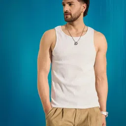 treasure look Men Solid Black Polyester Sando For Casual And Gym Men Vest-picture-20