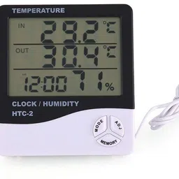 thermomate Humidity Meter with Clock LCD Display Wall Mount,indoor & outdoor RT20 Thermometer-picture-33