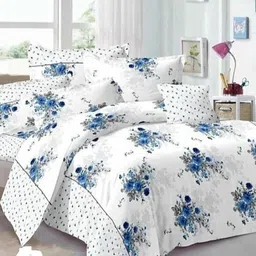 home garage Microfiber Single Flat 180 TC 3D Printed Bedsheet image 1