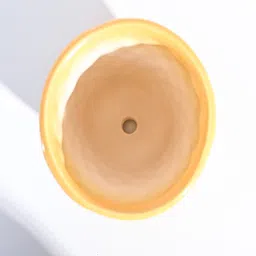 Yellow Ceramic Argyle Shape Desk Pot Planter by Ugaoo image 5