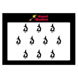 Comet Busters 10 Pcs Embellished Reusable Designer Bindis - Black-picture-14