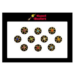 Comet Busters 10 Pcs Embellished Reusable Designer Bindis - Multicoloured-picture-19