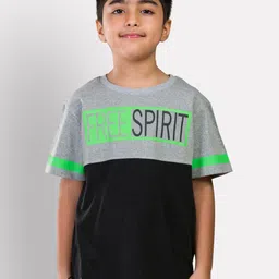 Growing Tree Kids Grey Colourblocked T-shirt-image-52