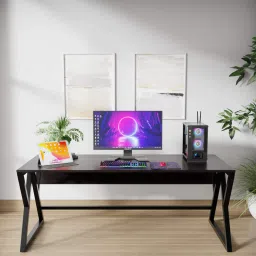 riyan luxiwood Daffodil Workstation In Brown Colour image 1