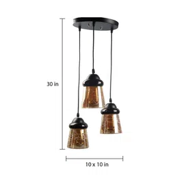 Bling Black Metal Cluster Hanging Light by Foziq image 4