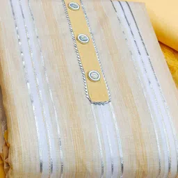 SHADOW & SAINING Striped Woven Design Pure Cotton Unstitched Dress Material image 5