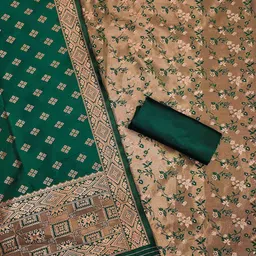 SHADOW & SAINING Jacquard Silk Unstitched Dress Material image 5