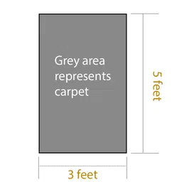 loomkart Cream Shaggy Polyester 3 ft x 5 ft Shaggy Carpet image 3