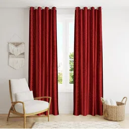 urban arts 274 cm (9 ft) Long Door Polyester Room Darkening Curtain (Pack Of 2)-picture-29