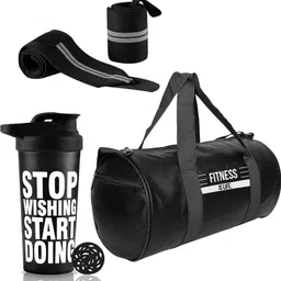 true indian Gym Shaker Bottle 700 ml with Gym Duffle Bag & Wrist Support Band Men & Women Fitness Accessory Kit Kit-picture-18