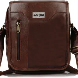 safari go Brown Men Sling Bag Vegan Leather sling bag for men-picture-16
