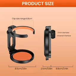 supvox Car Air Vent Cup Holder Detachable Foldable Anti-Skid Design Car Bottle Holder image 4