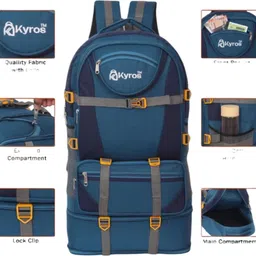 kyros Large Waterproof Travel for Men & Women Trekking bag Rucksack-65L (Multicolor) Waterproof Backpack-picture-17
