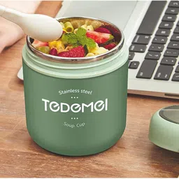 beautybazaar Solid 1Pc Soup Container with Spoon Holder and 1 Spoon On Soup Cup Top 1 Containers Lunch Box-picture-19