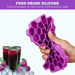 anjaniputra Silicone 37 Cavity Ice Cube Mould Maker Multicolor Silicone Ice Cube Tray image 2