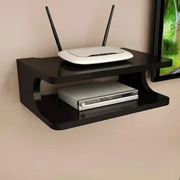 muneer SET TOP BOX SATND MDF (Medium Density Fiber) Wall Shelf image 2