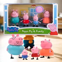 mahi zone Peppa Pig Family Set of 4, Peppa Pig, George, Daddy Pig, Mommy Pig Toys _M625-picture-23