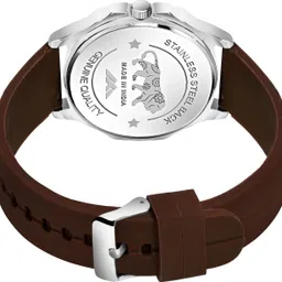 wholfin Stylish Square Brown Dial with Black Silicone Strap for Casual & Sports Wear Analog Watch - For Men MT_64 image 4