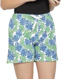 club a9 Pack of 2 Printed Women White Boxer Shorts, Casual Shorts, Night Shorts, Regular Shorts, Beach Shorts image 3