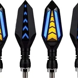 oberoi's traders Universal Yellow / Blue LED Running Light DRL Bike Turn Signal Indicator Lamp Indicator Light Motorbike LED (12 V, 12 W)-picture-14