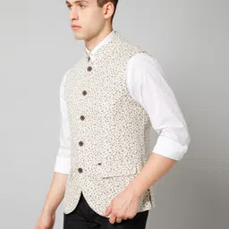 cantabil Printed Men Waistcoat image 2