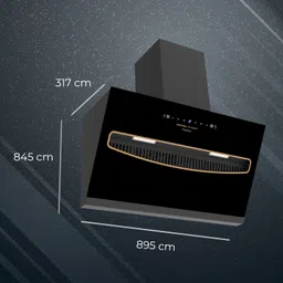 kutchina Flashy 90 Auto Clean Wall Mounted Black 1250 CMH Chimney image 3