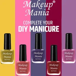 makeupmania Grand Shine Everlasting High Definition Nail Polish Combo Set of 12 Pcs (#208) Silver, Red, Pink, Orange, Nude, Brown image 5