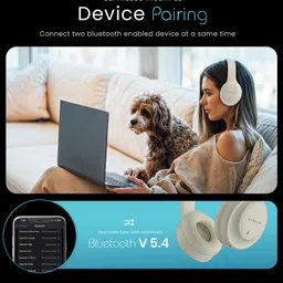 HAMMER Vibe ENC Headphone, 40mm Driver, Dual Pairing, 50hrs Playtime, Voice Assistant image 5