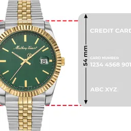 mathey-tissot Swiss Made Quartz Green Dial Analog Watch - For Men H810BV image 4